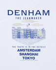 DENHAM T-SHIRT AMSTERDAM SKYLINE TEE HCJ WHITE