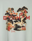 DENHAM T-SHIRT KANSAI GRAPHIC TEE LWJ MERCURY GREEN