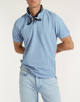 DENHAM POLO BRIAN RAGLAN SPGD BLUE FOG