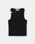 LAAGAM TOP EDEN TANK TOP BLACK