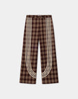 LAAGAM PANTS ZION SQUARED CHECK BROWN