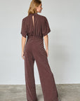 SISTERS POINT JUMPSUIT GIRL-JU4 CHOCOLATE/SILVER