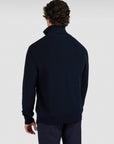PAUL & SHARK PULLOVER TECH WOOL HALF ZIP BLUE NIGHTS-GOLD