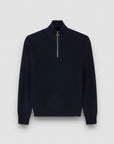 PAUL & SHARK PULLOVER TECH WOOL HALF ZIP BLUE NIGHTS-GOLD
