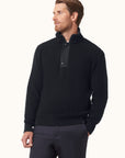 PAUL & SHARK PULLOVER TECH HALF-ZIP WOOL TYPHOON PLATINUM DETAILS BLUE