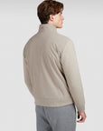 PAUL & SHARK VEST HYBRID ZIPPED JACKET WOOL CASHMERE WITH SUEDE BEIGE