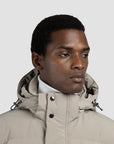 PAUL & SHARK JAS TYPHOON RE-4X4 STRETCH LONG QUILTED JACKET BEIGE