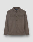 PAUL & SHARK OVERSHIRT WOOL BLEND MAJOR BROWN