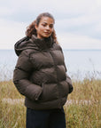NEO NOIR JAS FOX C PUFFER JACKET DARK BROWN
