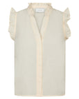 NEO NOIR BLOUSE SIONA LINEN TOP LIGHT YELLOW