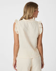 NEO NOIR BLOUSE SIONA LINEN TOP LIGHT YELLOW