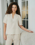 NEO NOIR BLOUSE ODESA LINEN SAND