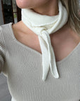 NEO NOIR SJAAL MISTY KNIT SCARF OFF WHITE