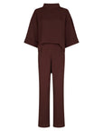 NEO NOIR JUMPSUIT ARLO CREPE BURGUNDY