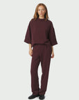 NEO NOIR JUMPSUIT ARLO CREPE BURGUNDY