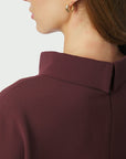 NEO NOIR JUMPSUIT ARLO CREPE BURGUNDY