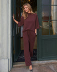 NEO NOIR JUMPSUIT ARLO CREPE BURGUNDY