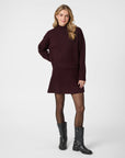 NEO NOIR ROK GISA KNIT SKIRT WINE