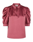 NEO NOIR BLOUSE ROELLA HEAVY SATEEN CHERRY PINK