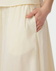 NEO NOIR ROK YARA LONG POPLIN SKIRT BUTTER YELLOW