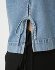 NEO NOIR TOP SVETLANA D TOP DENIM LIGHT BLUE