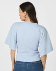 NEO NOIR T-SHIRT ASHA BOXY TEE LIGHT BLUE