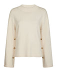 NEO NOIR PULLOVER NELLO BUTTON KNIT IVORY