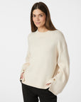NEO NOIR PULLOVER NELLO BUTTON KNIT IVORY