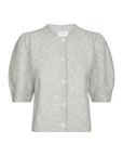 NEO NOIR VEST TRUDY DECO KNIT CARDIGAN LIGHT GREY MELANGE