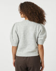 NEO NOIR VEST TRUDY DECO KNIT CARDIGAN LIGHT GREY MELANGE
