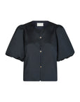 NEO NOIR BLOUSE AISA DULL SATIN NAVY
