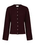 NEO NOIR VEST MIXIE KNIT CARDIGAN WINE