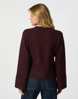 NEO NOIR VEST MIXIE KNIT CARDIGAN WINE