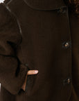 NEO NOIR JAS EDMUND TEDDY JACKET DARK BROWN