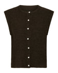 NEO NOIR VEST EVEREST KNIT PO BROWN
