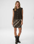 NEO NOIR VEST EVEREST KNIT PO BROWN