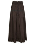 NEO NOIR ROK FIPPO S VOILE SKIRT DARK BROWN