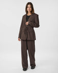 NEO NOIR PANTS EMMET MELANGE BROWN