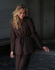 NEO NOIR BLAZER JEMMIE MELANGE BROWN