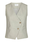NEO NOIR GILET PHILIPPE MELANGE WAISTCOAT STONE MELANGE