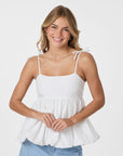 NEO NOIR TOP KHLOE C POPLIN WHITE
