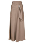 NEO NOIR ROK KIT DULL SATEEN SKIRT DARK TAUPE