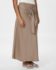 NEO NOIR ROK KIT DULL SATEEN SKIRT DARK TAUPE