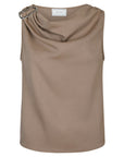 NEO NOIR TOP SCOTTA DULL SATEEN DARK TAUPE
