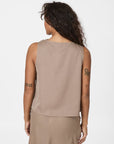 NEO NOIR TOP SCOTTA DULL SATEEN DARK TAUPE