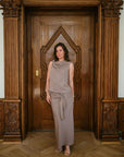 NEO NOIR TOP SCOTTA DULL SATEEN DARK TAUPE