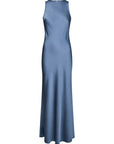NEO NOIR JURK CELINIE HEAVY SATEEN DRESS SMOKE BLUE