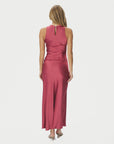 NEO NOIR JURK CELINI HEAVY SATEEN DRESS CHERRY PINK