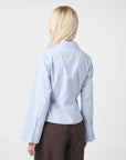 NEO NOIR BLOUSE FENLI STRIPED SHIRT LIGHT BLUE STRIPE