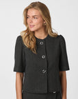 NEO NOIR BLAZER XANTHE HERRINGBONE DARK GREY